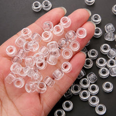 20pcs Clear Resin Hair Rings Metal Hair Clips for Braiding Dreadlock Rings