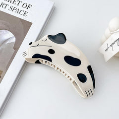 Cartoon Dog Animal Hair Clip with Rhinestones