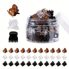 48pcs Mini Hair Claw Style Hair Claw For Women Girls Hair Styling Clip