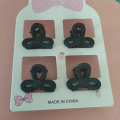 4pcs Mini Hair Claw Bow Shaped Hair Claw Clip for Women Girls Baby Toddlers