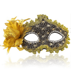 Masquerade Mask Halloween Flower Princess Style Half Face Female