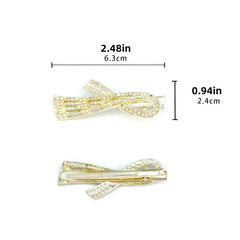 4pcs Rhinestone Duck Billed Clip Crystal Head Jewelry Hair Accessories