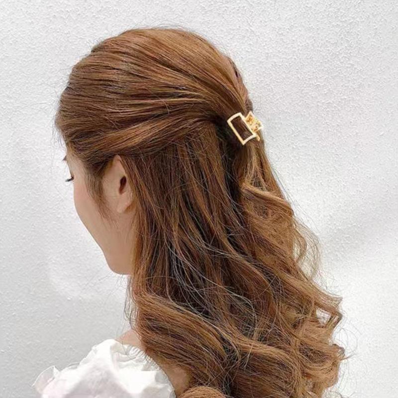 3pcs Hair Claw Golden Hair Clips Non Slip Hair Accessories