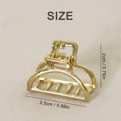 3pcs Hair Claw Golden Hair Clips Non Slip Hair Accessories