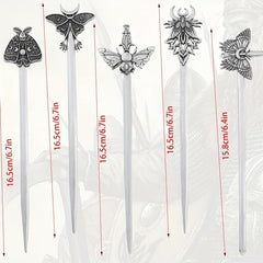 Vintage Viking Style Hairpin Moth Hair Stick Witch Nordic Celtic Accessory