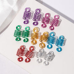 Spiral Hair Beads Cuffs Braiding Beard Bead