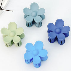 Matte Mini Hair Claw Sweet Hair Clip Flower Shaped for Toddlers Women