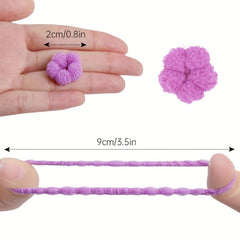 400Pcs Hair Rope Elastic Towel Rubber Band No Damage Mini Hair Tie For Girl