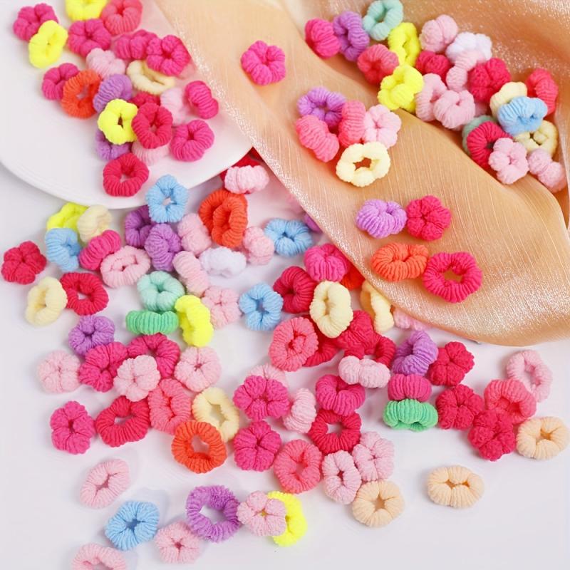 400Pcs Hair Rope Elastic Towel Rubber Band No Damage Mini Hair Tie For Girl