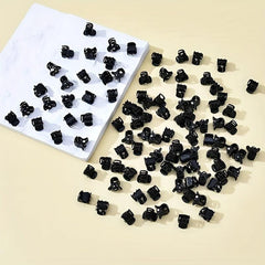 100 PCS Metal Hair Claw Dreadlocks Mini Hair Clip Women Girls Ponytail Hair Jewe