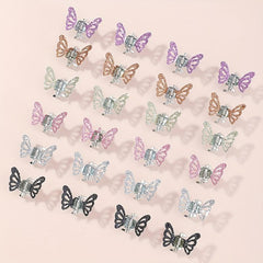Rhinestone Butterfly Mini Hair Claw for Women Girls Sweet Hair Accessories