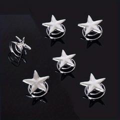 Star Shape Metal Hair Clip Spiral Hair Ring Star Swirl Barrette Y2K Hair Accesso
