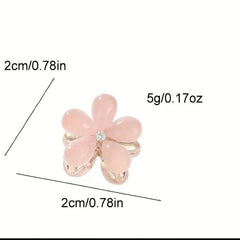 Oral Flower Hair Clip Sweet Hair Claw for Women Girls Baby
