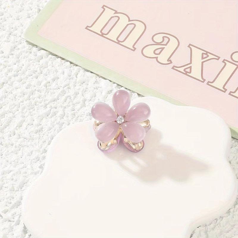 Oral Flower Hair Clip Sweet Hair Claw for Women Girls Baby