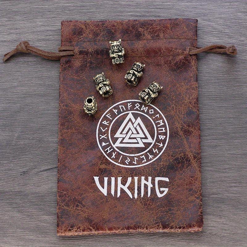 Viking Braids Ring Warrior Umbrella Rope Beads Hair Tube Beads