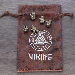 Viking Braids Ring Warrior Umbrella Rope Beads Hair Tube Beads