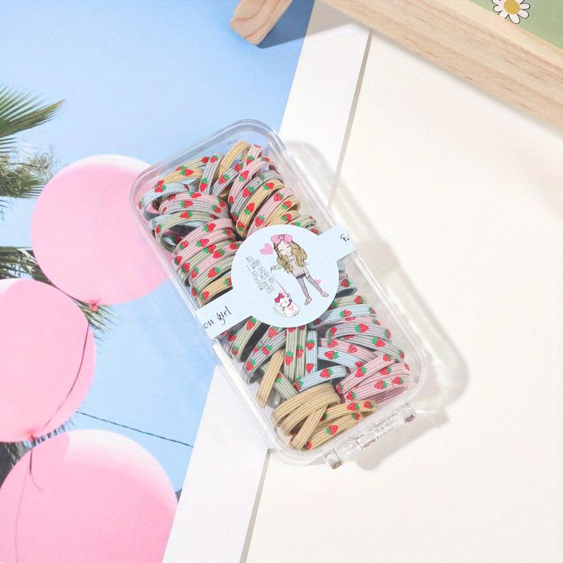 60PCS Girls Hair Ties Hair Rope Elastic Bands For Kids Baby Headdress