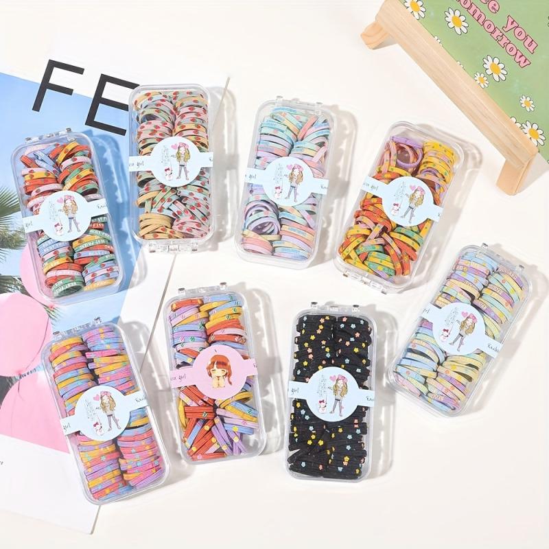 60PCS Girls Hair Ties Hair Rope Elastic Bands For Kids Baby Headdress