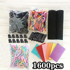Women Hair Accessories Set Mini Hair Claw Rubber Band Elastic Ponytail Hair Tie