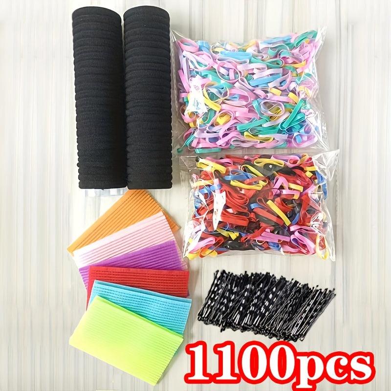 Women Hair Accessories Set Mini Hair Claw Rubber Band Elastic Ponytail Hair Tie