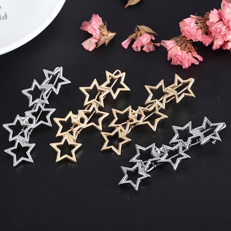 Hollow Star Hairclip Barrette Cyberpunk Hair Accessory