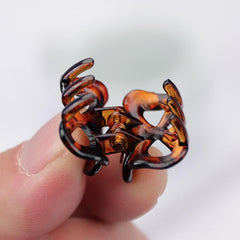 6pcs Mini Bow Hair Claw Leopard Pattern Nonslip Shark Claw Hair Accessories