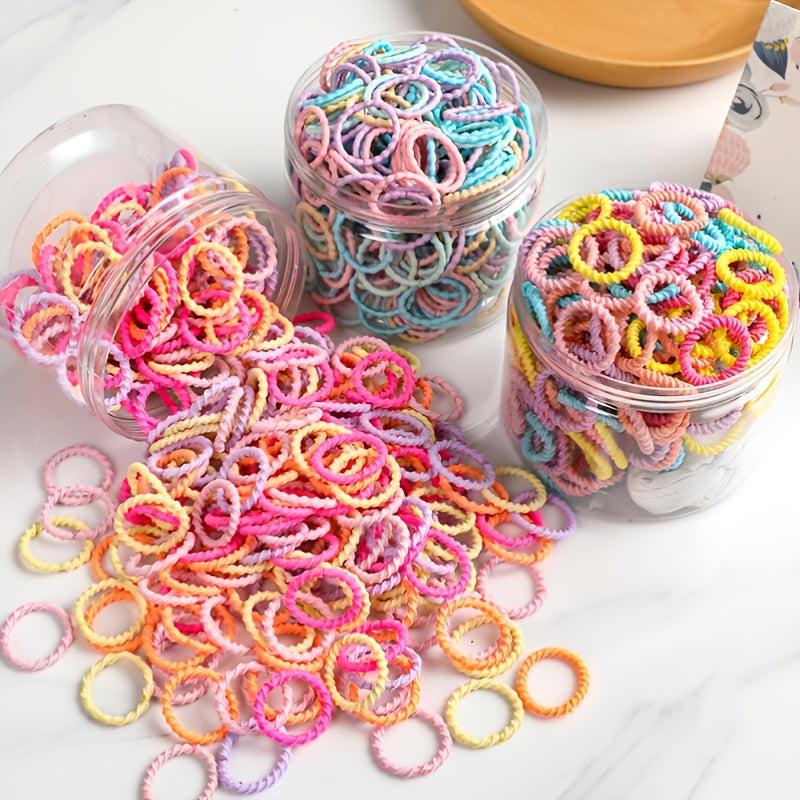 200pcs Mini Rubber Bands for Baby Girls Hair Accessories