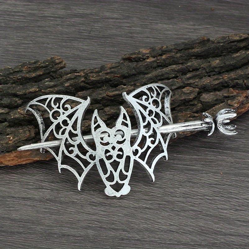 Vintage Viking Style Hairpin Tree Of Life Barrette Silvery Hairpin