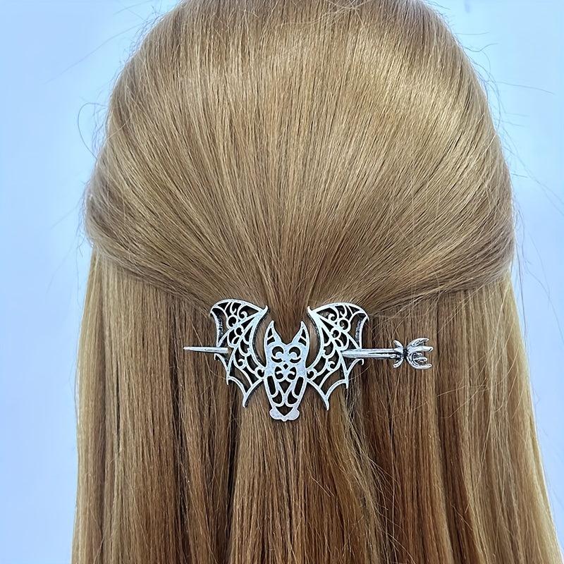 Vintage Viking Style Hairpin Tree Of Life Barrette Silvery Hairpin