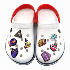 20pcs Cartoon Witch Shoe Decorations PVC Soft Charms Casual Style Accessories
