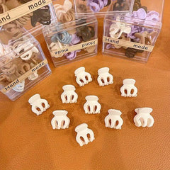10pcs Small Hair Claw Clips Ponytail Holder Hairpins Acrylic Hair Accessories