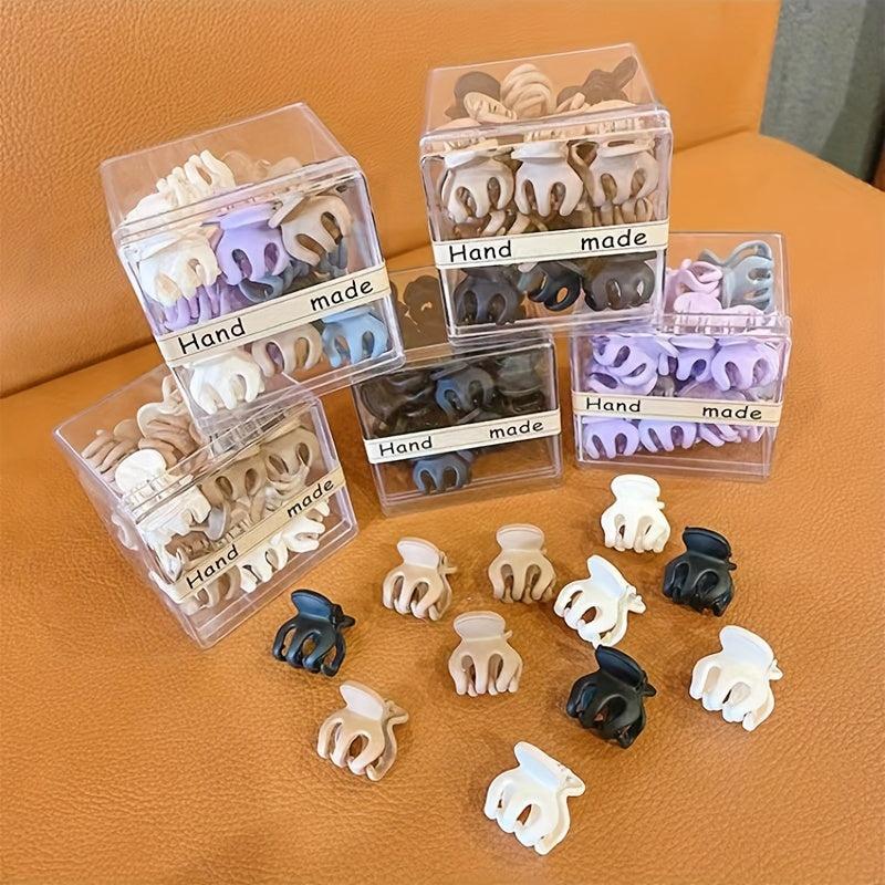 10pcs Small Hair Claw Clips Ponytail Holder Hairpins Acrylic Hair Accessories