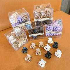 10pcs Small Hair Claw Clips Ponytail Holder Hairpins Acrylic Hair Accessories