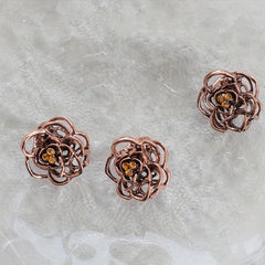 5pcs Vintage Hair Claw Mini Metal Hair Claw Hollow Flower Shaped