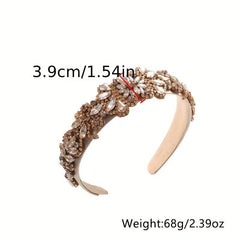 Baroque Rhinestone Headband Crystal Head Hoop Sparkle Headdress Jewelry