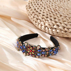 Baroque Rhinestone Headband Crystal Head Hoop Sparkle Headdress Jewelry