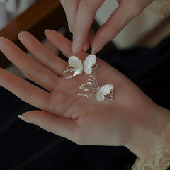 Metal Mini Hair Clip Rhinestone Butterfly Small Hair Clip Flower Hair Clip