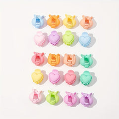 20pcs Mini Heart Hair Claw Clip for Women Girls Toddlers