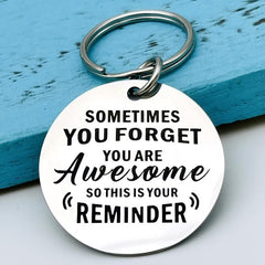 Stainless Steel Keychain For Bestie Good Friends Inspirational Key Ring
