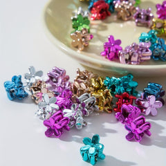 50pcs Flower Shaped Hair Claw Clips for Women Girls