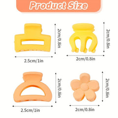 12pcs Candy 10pcs Coffee Hair Claw Mini Shark Claw Hair Accessories