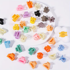 12pcs Candy 10pcs Coffee Hair Claw Mini Shark Claw Hair Accessories
