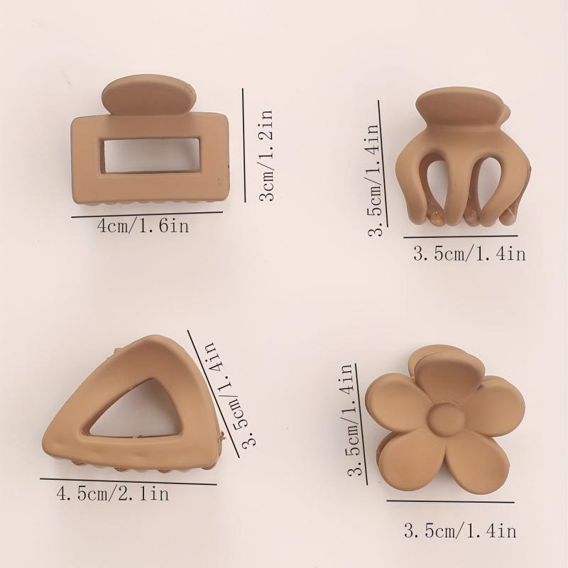 8pcs Mini Hair Claw Square Style Hair Clip Hair Accessories Women