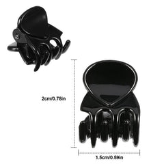 24pcs Solid Hair Claw Mini Banana Clip Hair Styling Accessories