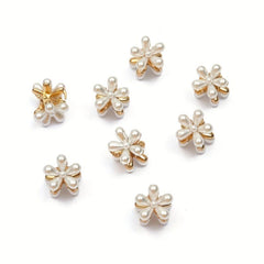 10PCS Flower Hair Claw Mini Hair Claw Braid Hair Clip Bangs Clip