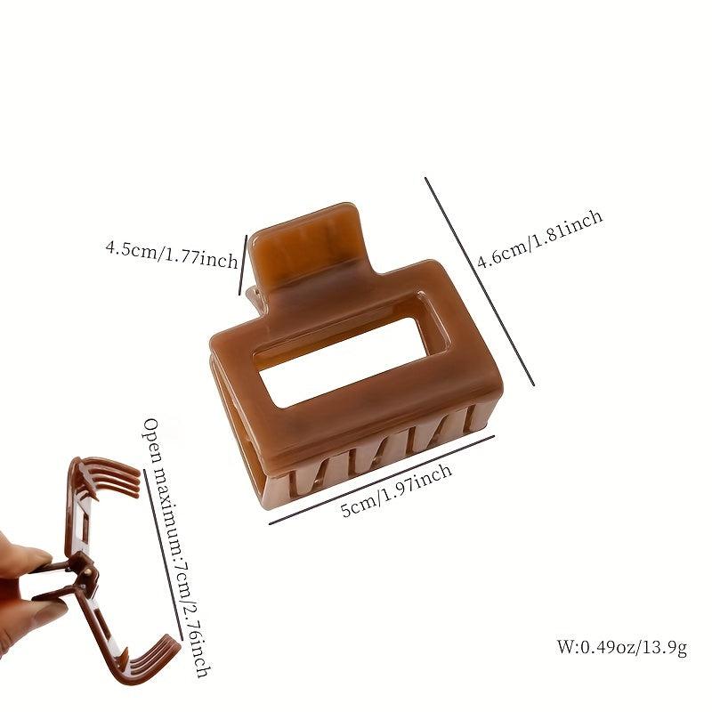 4pcs Mini Square Hair Claw Ponytail Holder Hair Accessories for Women