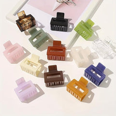 4pcs Mini Square Hair Claw Ponytail Holder Hair Accessories for Women