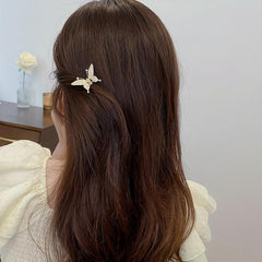 2pcs Y2K Rhinestone Butterfly Hair Clip Hair Accessories