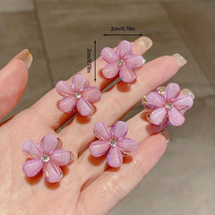 5pcs Mini Flower Hair Claw Clip Small Jaw Clamp Hair Accessory for Women Girls