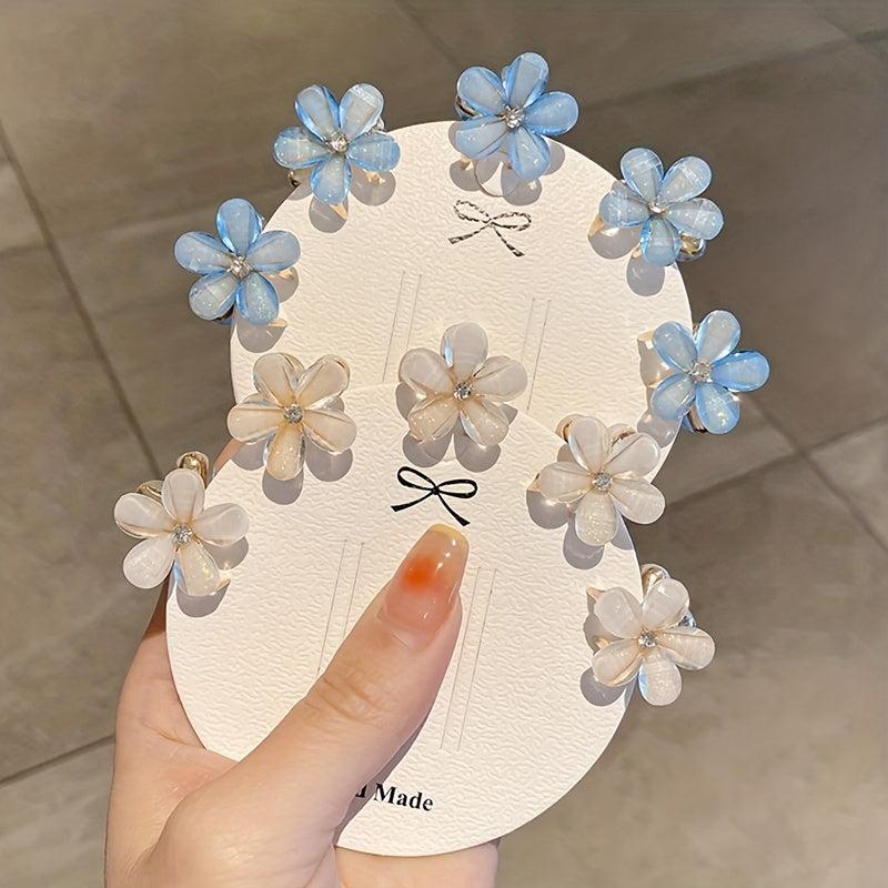 5pcs Mini Flower Hair Claw Clip Small Jaw Clamp Hair Accessory for Women Girls